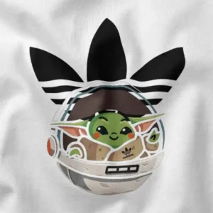 Grogu Pram Trefoil Cartoon Graphic Apparel