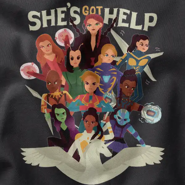 Shes Got Help Female Avengers Graphic Merch