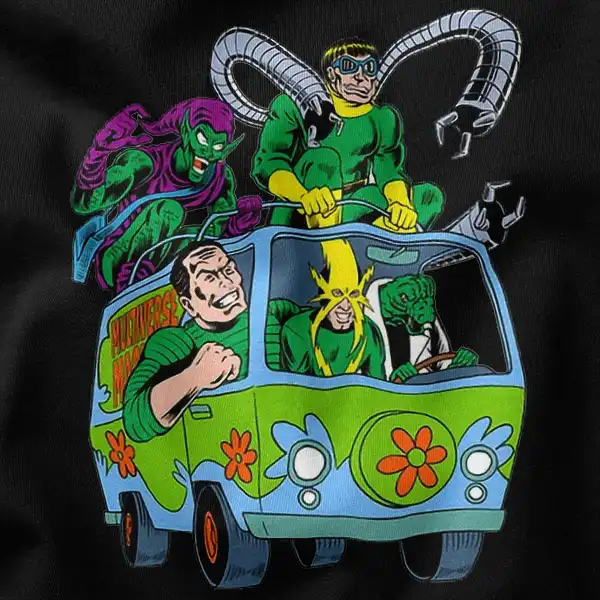 Scooby Doo Car Spider Man Villains Graphic Apparel