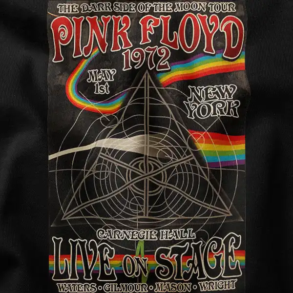 Pink Floyd Rainbow Theatre 1972 Triagle Graphic Apparel