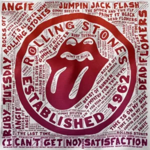 Tongue Lips Rolling Stones Collage Graphic Merch