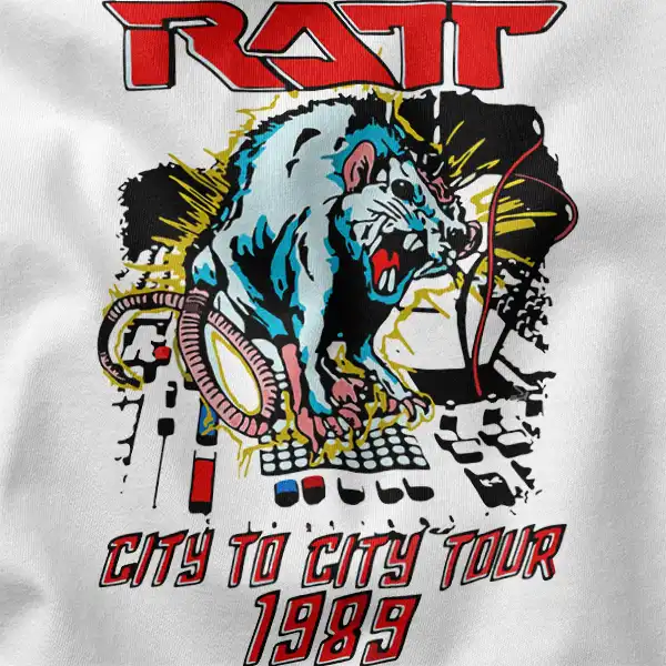 Vintage Ratt City To City Tour 1989 Graphic Apparel