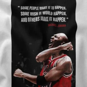 Make It Happen Retro Basketball Quote Graphic Apparel