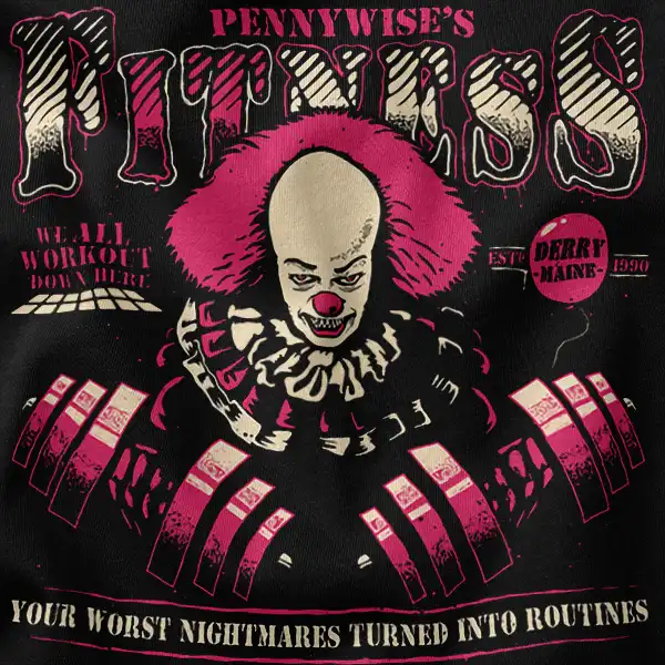 Pennywise The Clown Retro Fitness Graphic Apparel