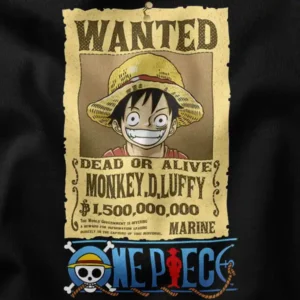 New World Luffy Gear 5 Wanted Graphic Merch