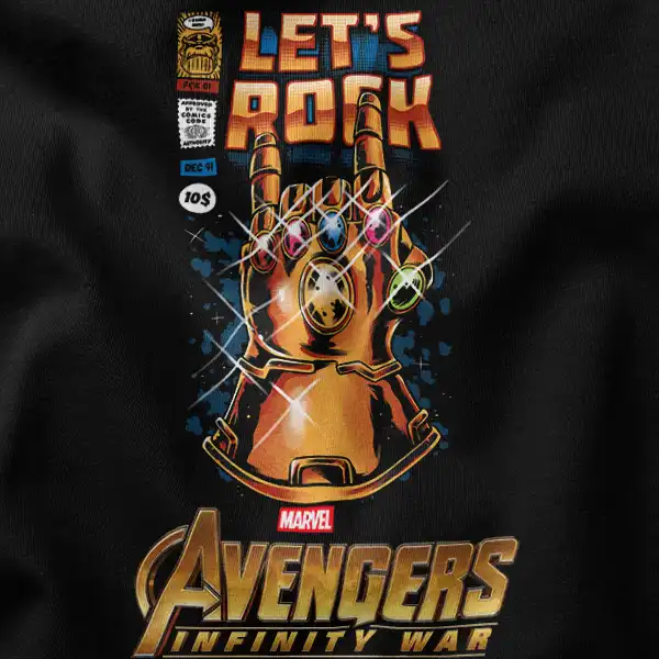 Infinity War Begins Thanos Let's Rock Graphic Apparel
