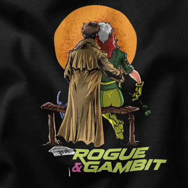 Rogue and Gambit Moonlit Love Graphic Merch T-Shirt