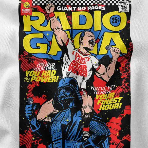 Vintage Comic Art Radio Ga Ga Music Graphic Apparel