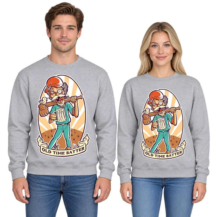 Old Time Batter Beer Drinking Grandpa Sweatshirt